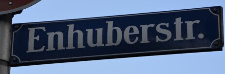 Straßenschild Enhuberstraße